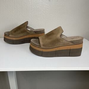 Naked Feet FLOW IN OTTER PLATFORM WEDGE SANDALS Size 10 Women’s Shoes Y2K Bratz
